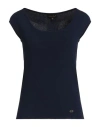 Luisa Spagnoli Woman Sweater Midnight Blue Size Xl Viscose, Polyamide In Blue