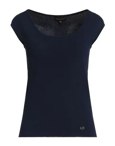 Luisa Spagnoli Woman Sweater Midnight Blue Size Xl Viscose, Polyamide