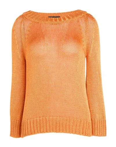 Luisa Spagnoli Woman Sweater Orange Size L Acetate