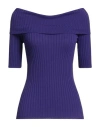 Luisa Spagnoli Woman Sweater Purple Size L Viscose, Polyamide In Blue
