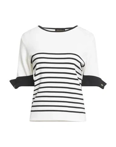 Luisa Spagnoli Woman Sweater White Size M Viscose, Polyamide