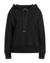 Luisa Spagnoli Woman Sweatshirt Black Size Xl Cotton, Polyester