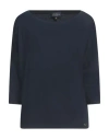 Luisa Spagnoli Woman T-shirt Midnight Blue Size L Viscose, Elastane