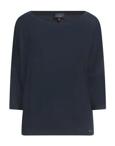 Luisa Spagnoli Woman T-shirt Midnight Blue Size L Viscose, Elastane