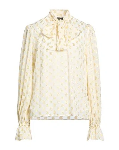 Luisa Spagnoli Woman Top Ivory Size L Silk, Metallic Polyester In Neutral