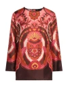 Luisa Spagnoli Woman Top Pink Size Xl Silk In Pink