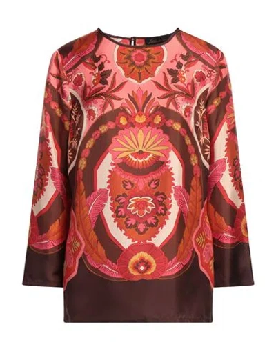 Luisa Spagnoli Woman Top Pink Size Xl Silk