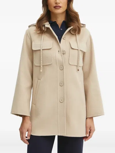 Luisa Spagnoli Wool-blend Coat In Neutral