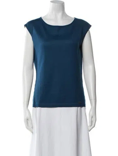 Pre-owned Luisa Spagnoli Wool Crew Neck Sweater In Blue