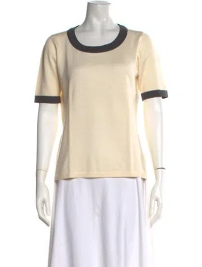 Pre-owned Luisa Spagnoli Wool Crew Neck Sweater In Neutrals