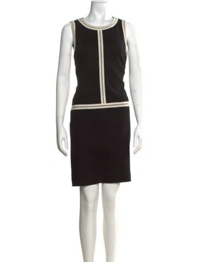 Pre-owned Luisa Spagnoli Wool Mini Dress In Black