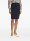 Luisa Spagnoli Wool Pencil Midi Skirt In Blue