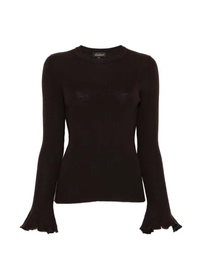 Luisa Spagnoli Wool Sweater In Brown