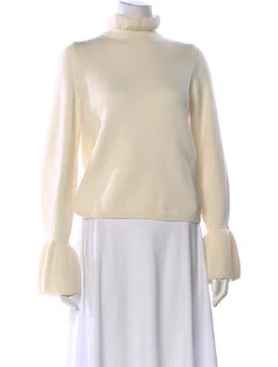 Pre-owned Luisa Spagnoli Wool Turtleneck Sweater In Neutral