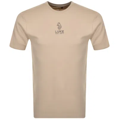 Luke 1977 Centre Fold T Shirt Beige