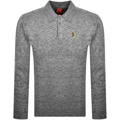 Luke 1977 Duitama Knit Polo Mid Marl Grey In Gray