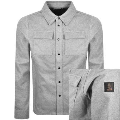 Luke 1977 Ettrick Overshirt Grey Marl In Gray