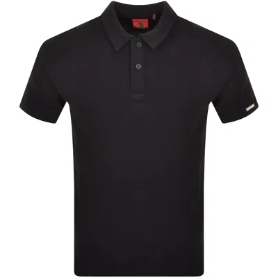 Luke 1977 Fuego Button Polo T Shirt Black