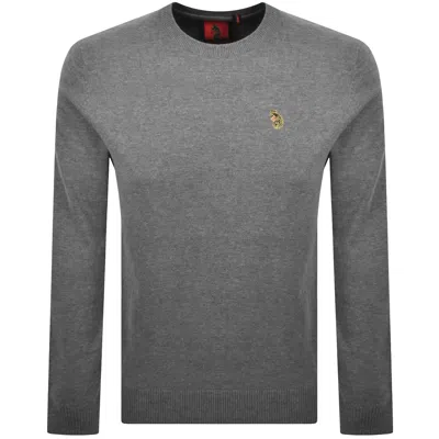 Luke 1977 Gerard 3 Knit Jumper Grey In Gray