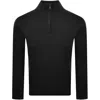 Luke 1977 Jacob Quarter Zip Knit Jumper Black In Black