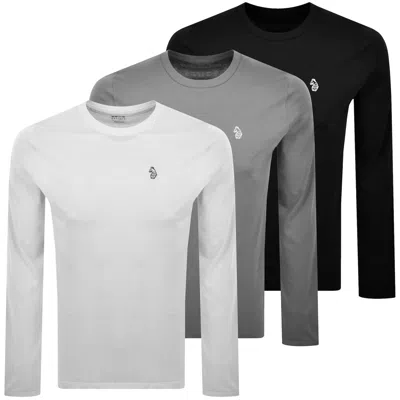 Luke 1977 Johnys 3 Pack Long Sleeve T Shirts In Multi