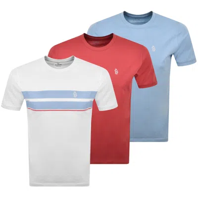 Luke 1977 Johnys 3 Pack Short Sleeve T Shirts In Blue