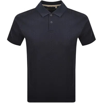 Luke 1977 La Fe Knitted Polo Dark Navy