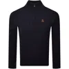 Luke 1977 Merton Funnel Knit Jumper Navy In Blue