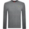Luke 1977 Morden Crew Neck Jumper Grey In Grey