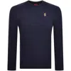 Luke 1977 Morden Crew Neck Jumper Navy In Navy