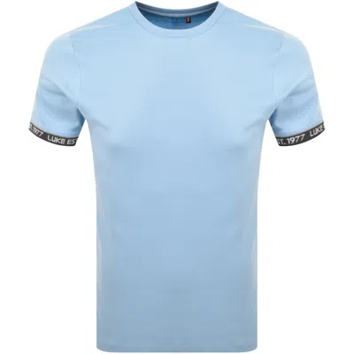 Luke 1977 Nelson Text Cuff T Shirt Blue