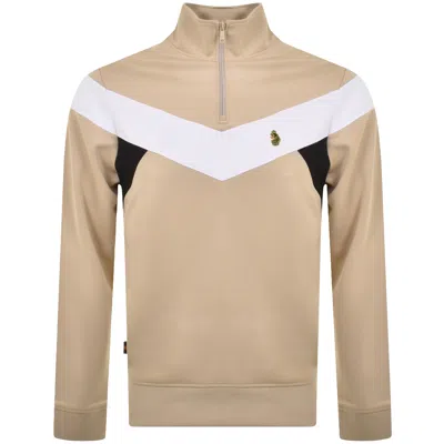 Luke 1977 Quarter Zip Kratos Sweatshirt Beige