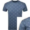 Luke 1977 Ramos Overprint T Shirt Blue In Blue