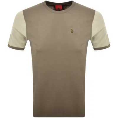Luke 1977 Ringer Contrast T Shirt Hard Nut In Brown