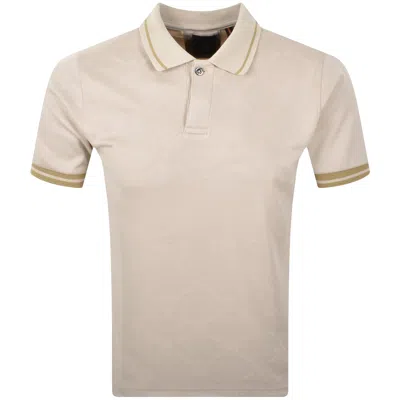 Luke 1977 Saxon Polo T Shirt Dark Ecru