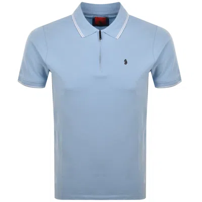 Luke 1977 Texas Tipped Polo T Shirt Blue