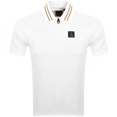 Luke 1977 Throop Zip Polo T Shirt White