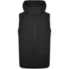 Luke 1977 Vienna Hooded Gilet Black In Black