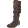 Lukees By Muk Luks Blanca Beverly Womens Block Heel Mid-calf Boots In Brown