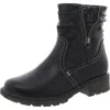 Lukees By Muk Luks Logger Calgar Womens Zipper Faux Leather Ankle Boots In Black