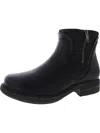 Lukees By Muk Luks Spike Chicago Womens Faux Leather Faux Fur Lined Booties In Black