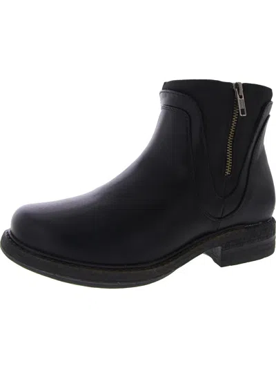 Lukees By Muk Luks Spike Chicago Womens Faux Leather Faux Fur Lined Booties In Black