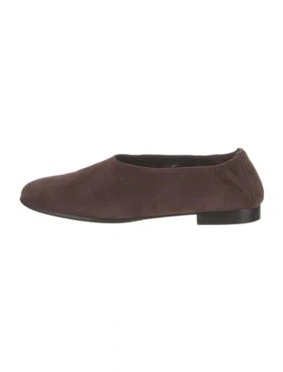 Pre-owned Lukure Suede Ballet Flats In Brown