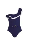 Lula-ru Women's Blue Amalfi Swimsuit Navy In Blue
