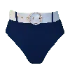 Lula-ru Women's Blue Fee High Waist Bottoms In Blue