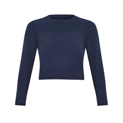 Lula-ru Women's Blue Long Sleeve Top - Dark Navy