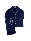 Lula-ru Women's Blue Navy Katie Pyjama Set In Blue