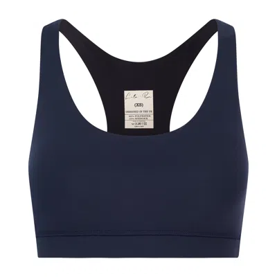 Lula-ru Women's Blue Sports Bra - Dark Navy