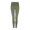 Lula-ru Women's Green High Rise Legging - Olive In Green