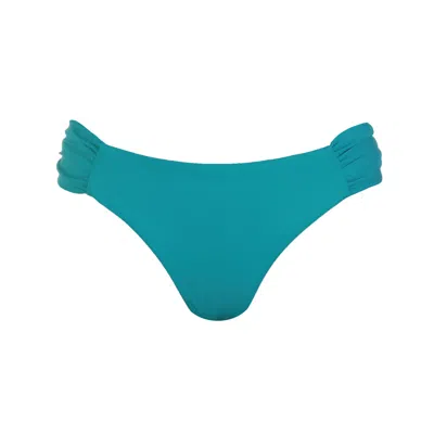 Lula-ru Women's Green Ruched Bottoms Turquoise
